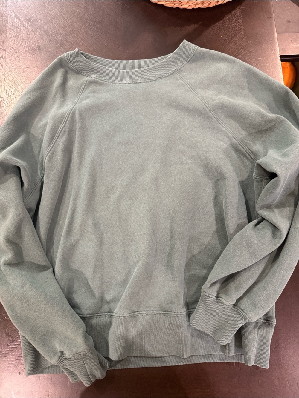 Abercrombie & Fitch Women's Crewneck Sweatshirt in Sage Green